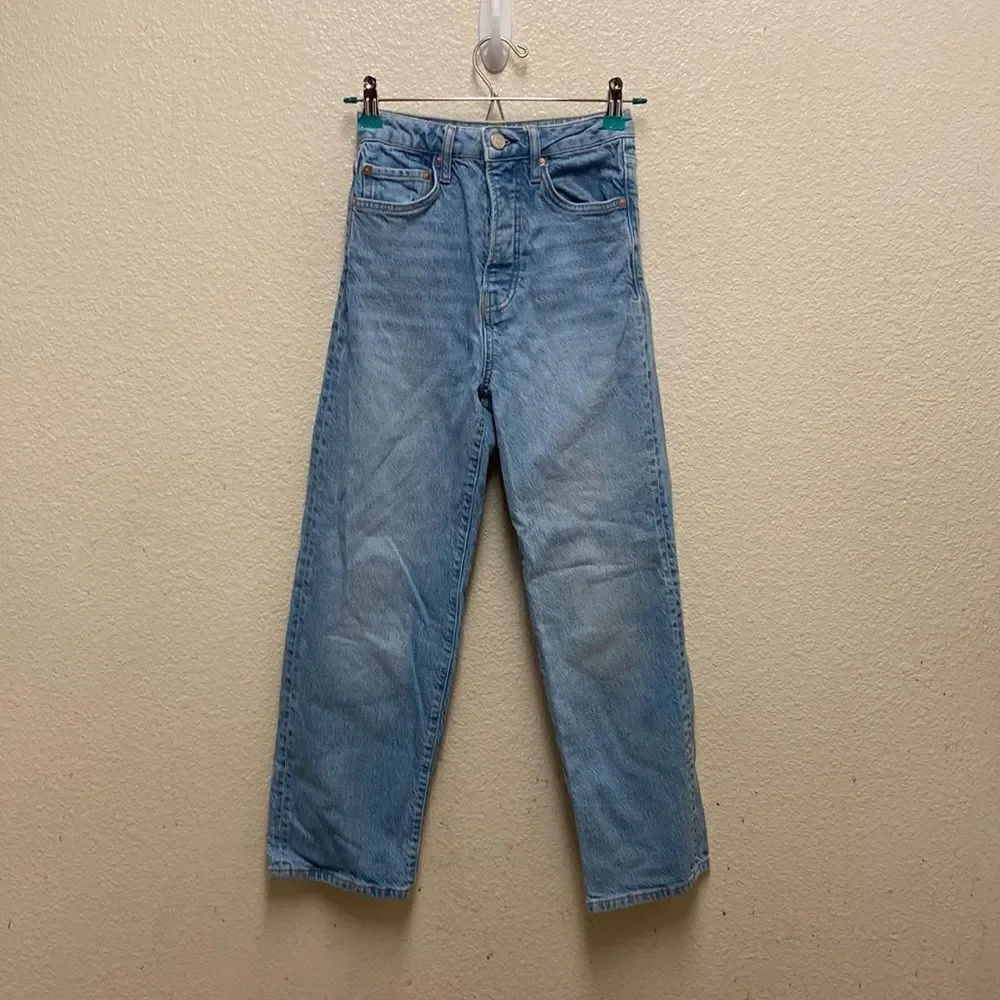 Reiss Straight Leg Button Fly Jeans Size 24